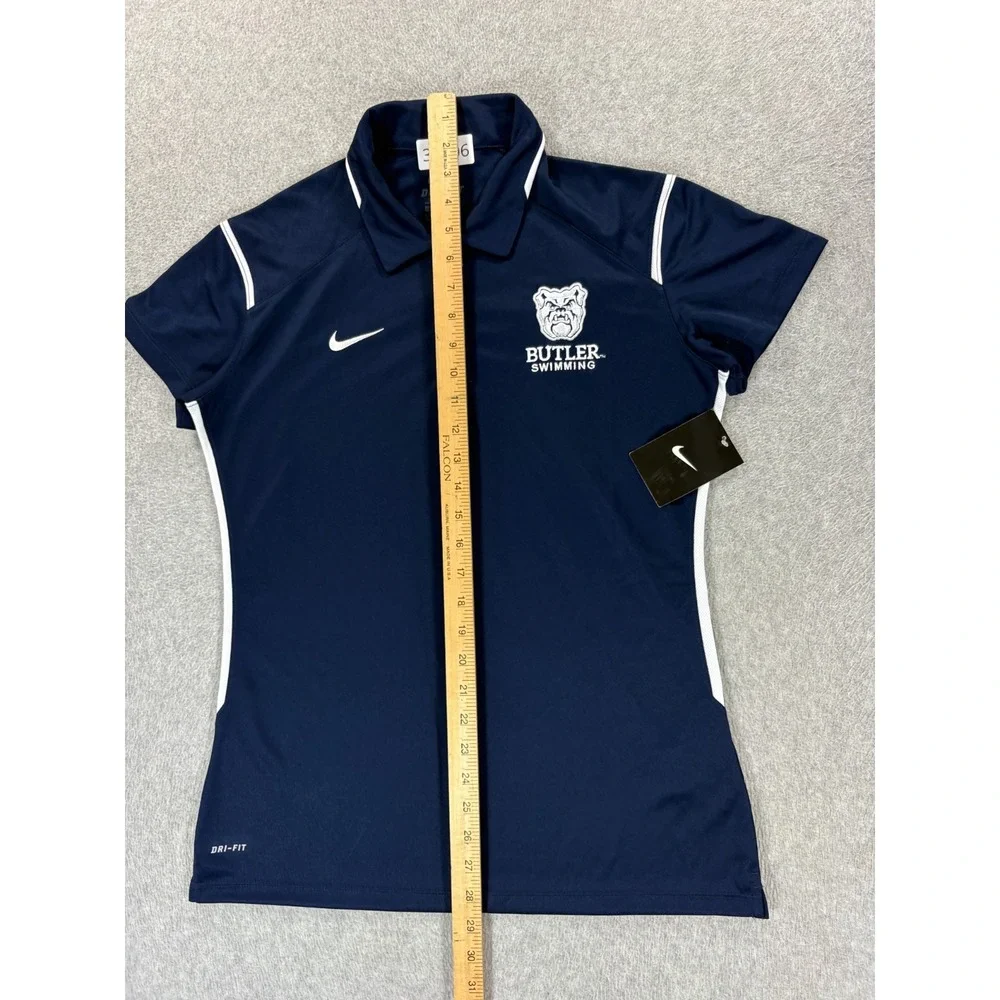 NWT Butler Bulldogs Nike Stitched Team Swimming Polo Shirt (Women's Medium)